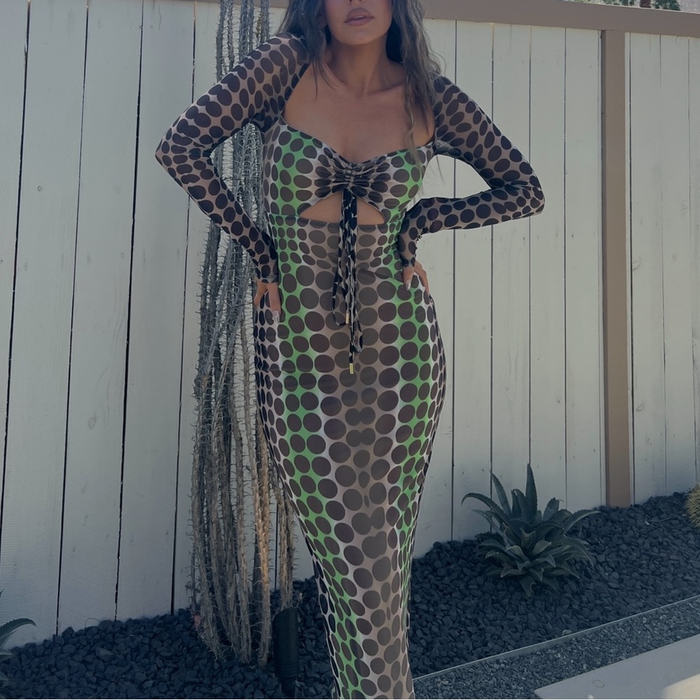 AFRM x Revolve Multi Dot Midi Dress - Picture 3 of 3